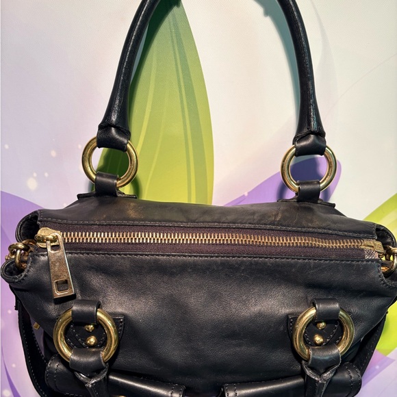 Marc Jacobs Black Leather Shoulder Bag with Gold Hardware - Picture 6 of 10